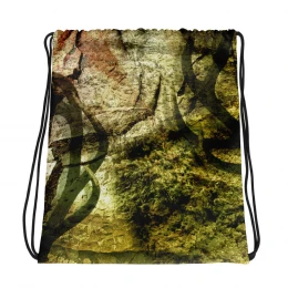 CAMO GREEN HUNT DESIGN - Drawstring bag Size 15" X 17"