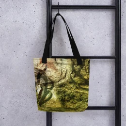 CAMO GREEN HUNT DESIGN - Tote bag Size 15" x 15"