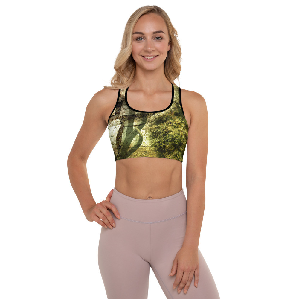 Camo Green - Padded Sports Bra Size XS to 2XL