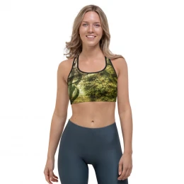 Camo Green - Sports bra Size XS to 2XL