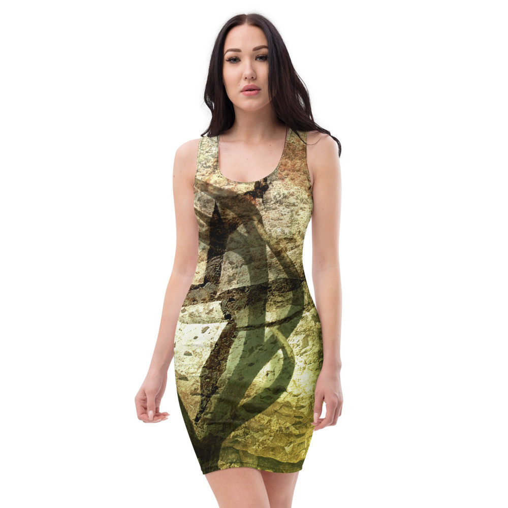 Camo Green- Fitted Dress Size XS to XL
