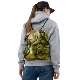 CAMO GREEN HUNT DESIGN - Drawstring bag Size 15" X 17"