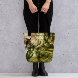 CAMO GREEN HUNT DESIGN - Tote bag Size 15" x 15"