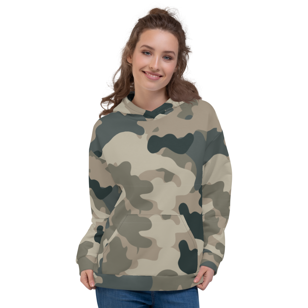 Army Camo Green Grey Tan - Unisex Hoodie
