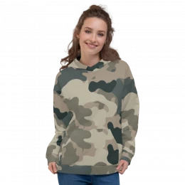 Army Camo Green Grey Tan - Unisex Hoodie