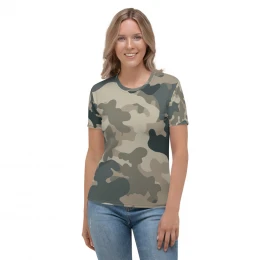 Army Camo Green Grey Tan - Women's T-shirt
