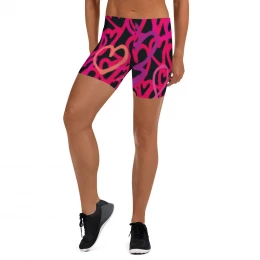 A 12-2)  The 70's Are Back to Stay Hot Pink Multi Color - Shorts