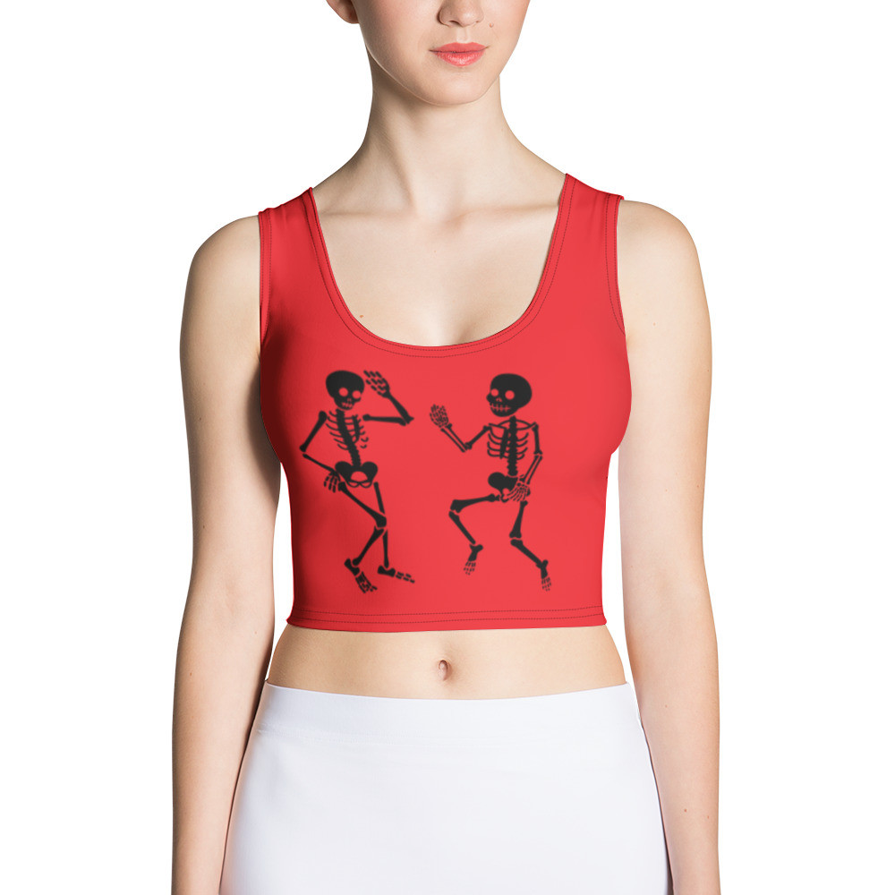 4-1)  Skeleton Crew - Halloween Crop Top
