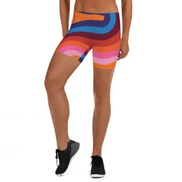1-2) The 70's Are Back to Stay - Sychedelic  Multi Bright Colors - Shorts