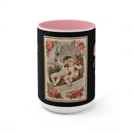 Vintage Romantic Perfumed Florida Water - Two-Tone Coffee Mugs, 15oz