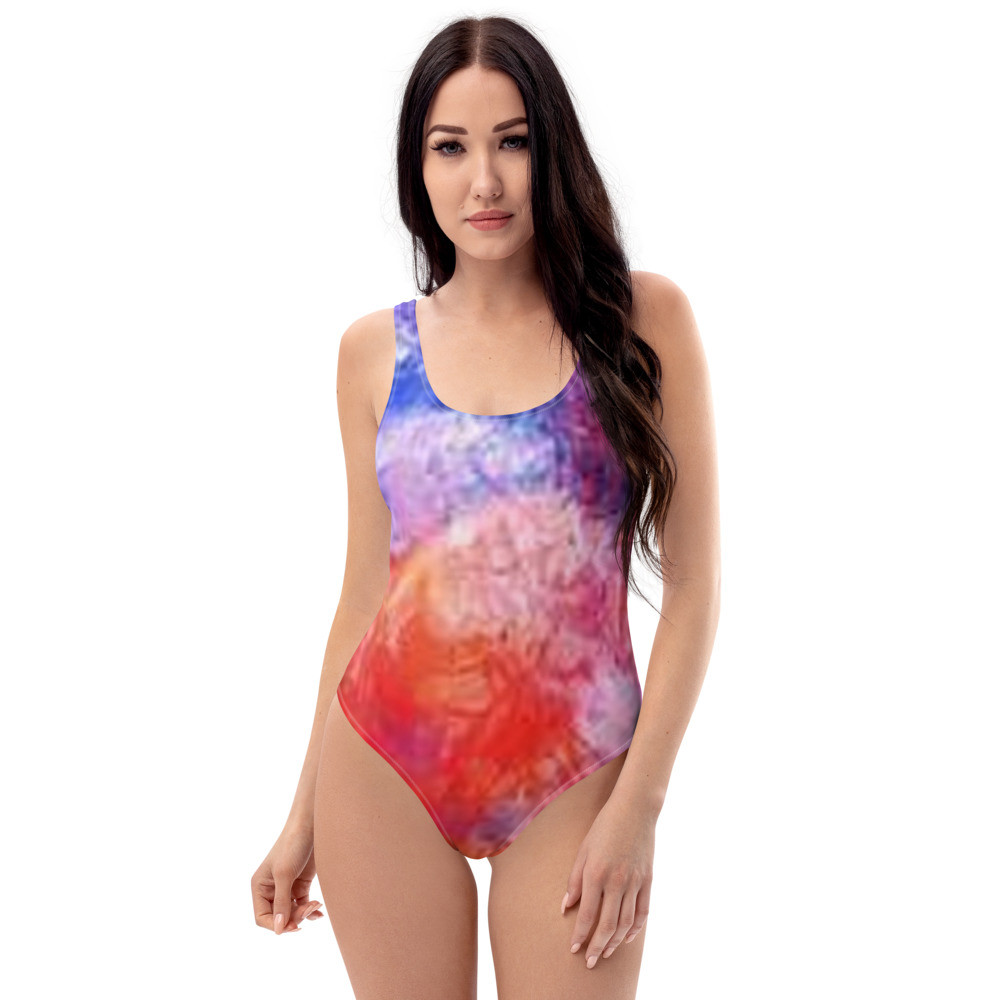 Abstract Pink - One-Piece Swimsuit
