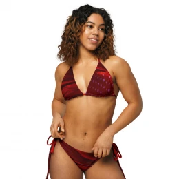 Red-Pop Fishing Recycled string bikini