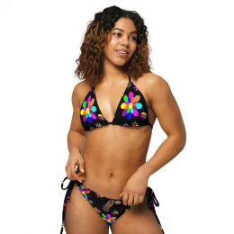 Bordado Mexicano Birds - Recycled string bikini