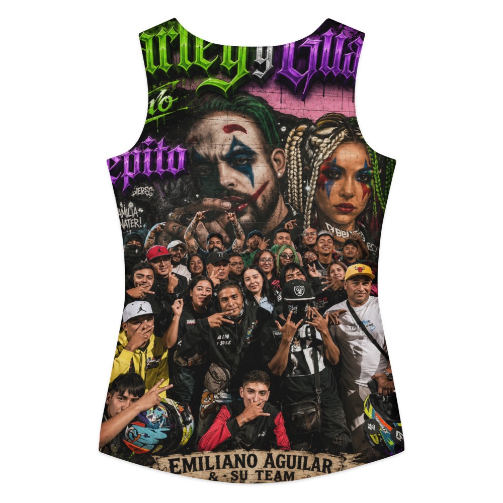 Harley y Guason - Tepito Wall Mural -02  Women's cotton tank top - Emiliano Aguilar Original