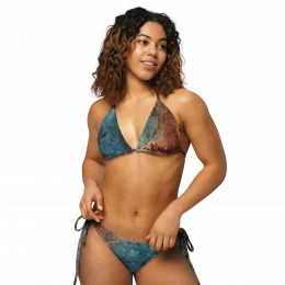 Milky Way Galaxy - recycled string bikini