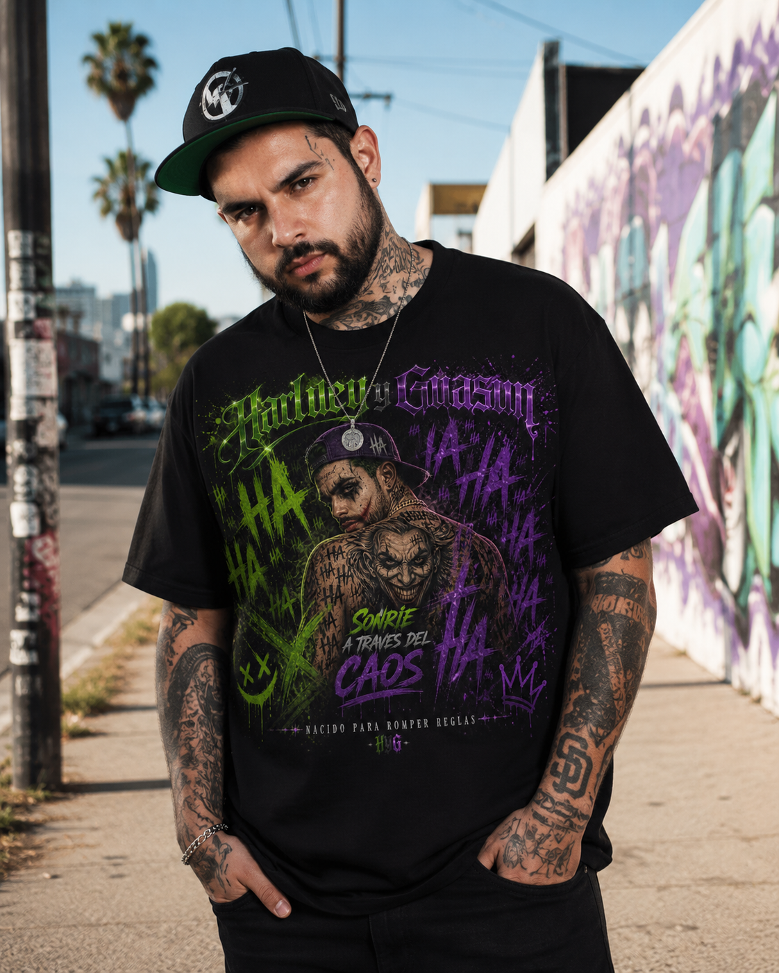 HARLEY Y GUASON 002  Unisex t-shirt -  Emiliano Aguilar Official