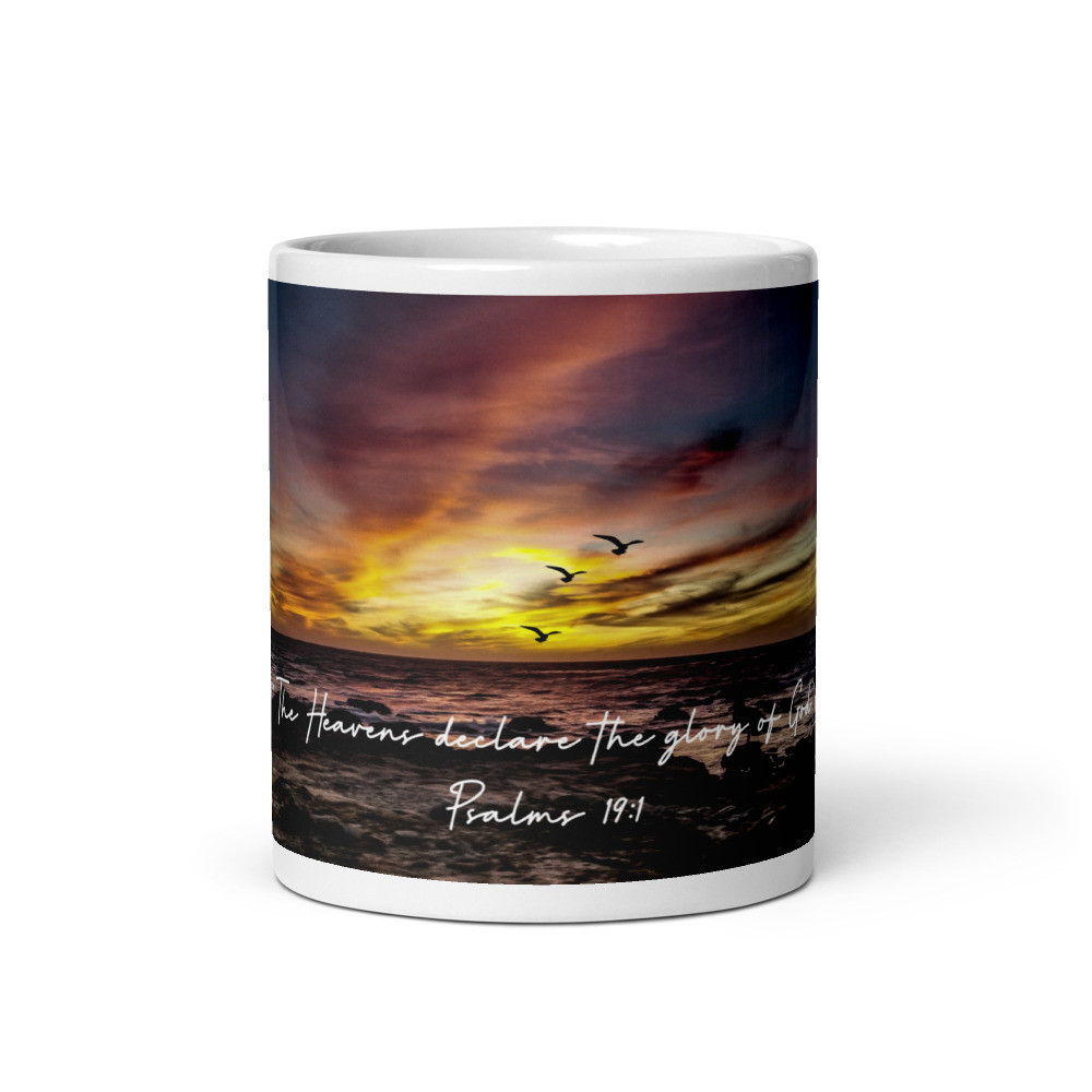 White glossy mug