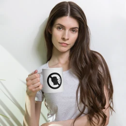 White Glossy Mug - No Speaking
