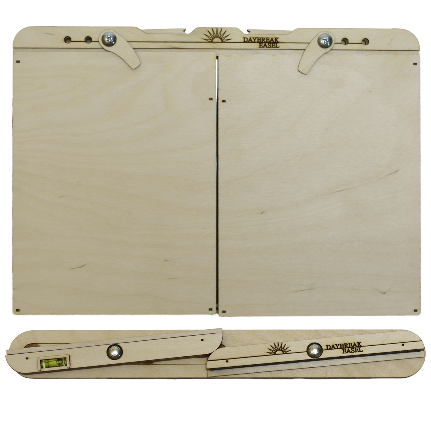 Daybreak Easel 14x9 inch Wide Slim Palette and Panel Holder set -- Free US Shipping