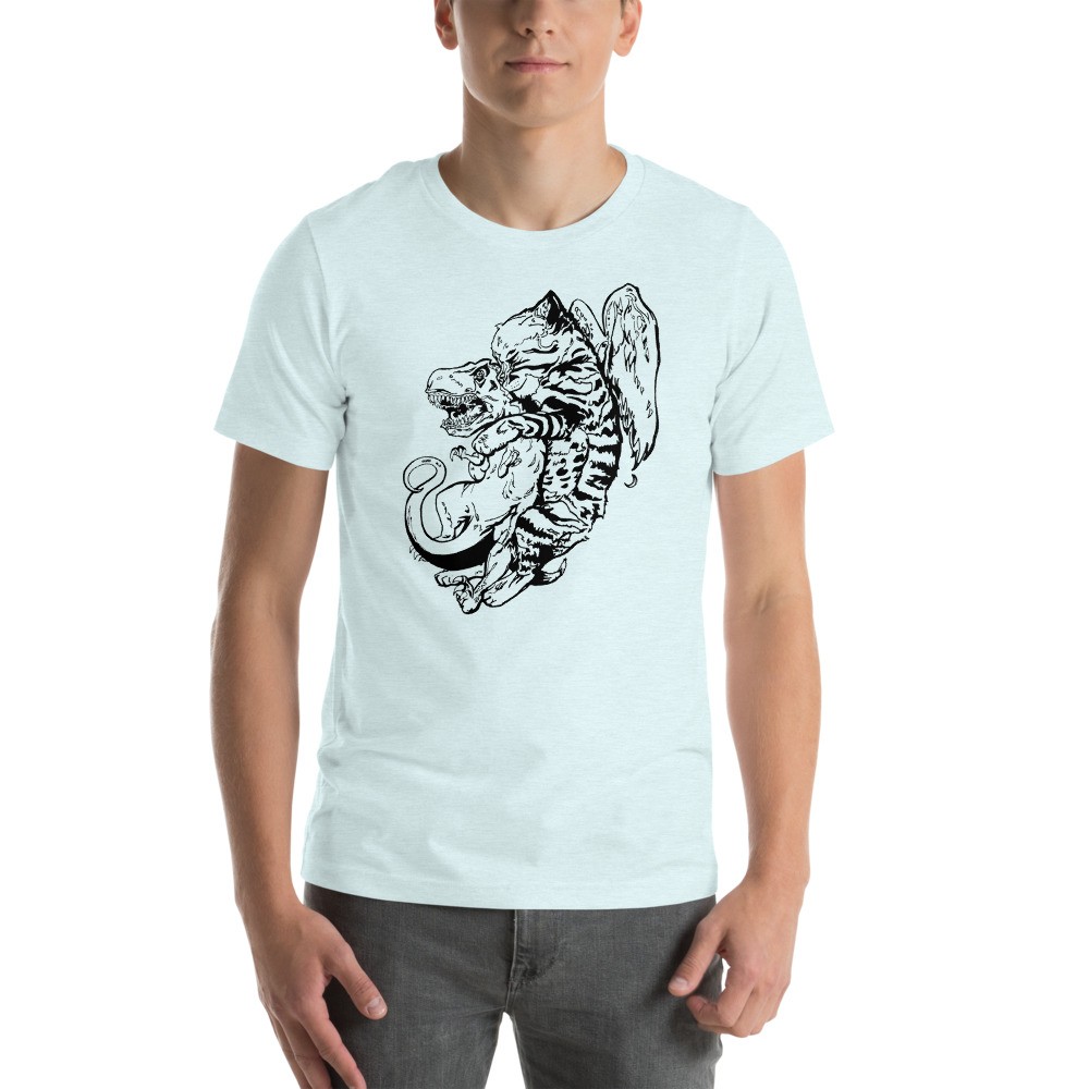 Kitten Hug Black Unisex t-shirt