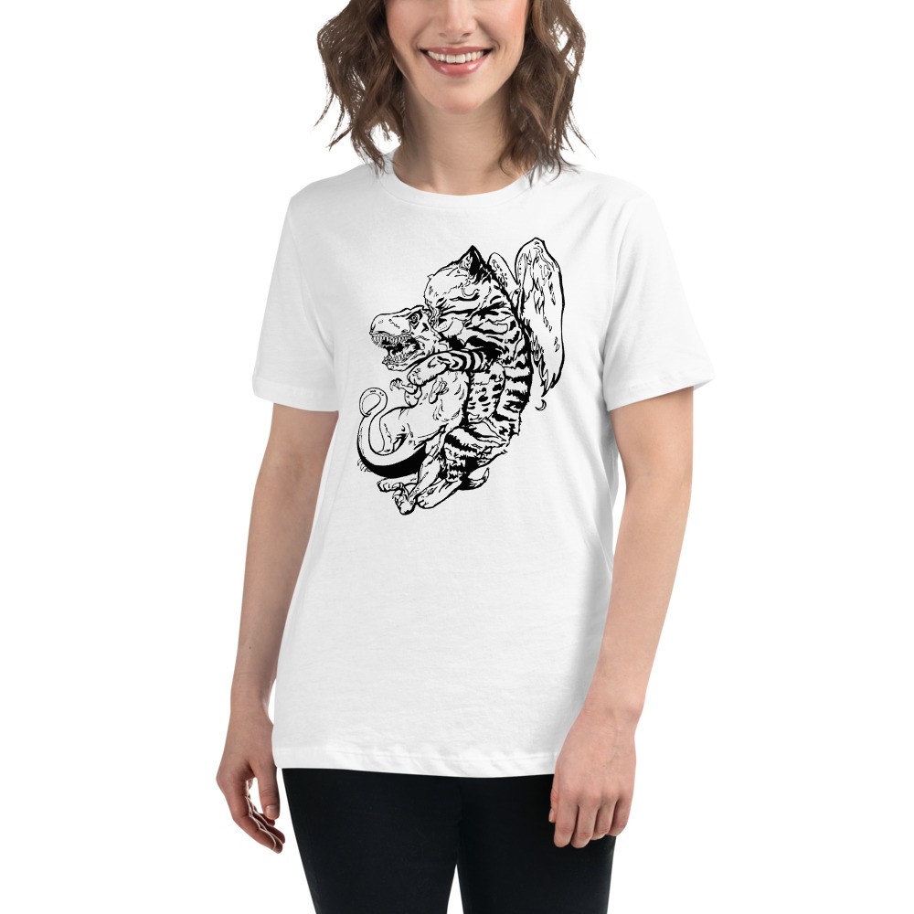 Kitten Hug Black Women's T-Shirt