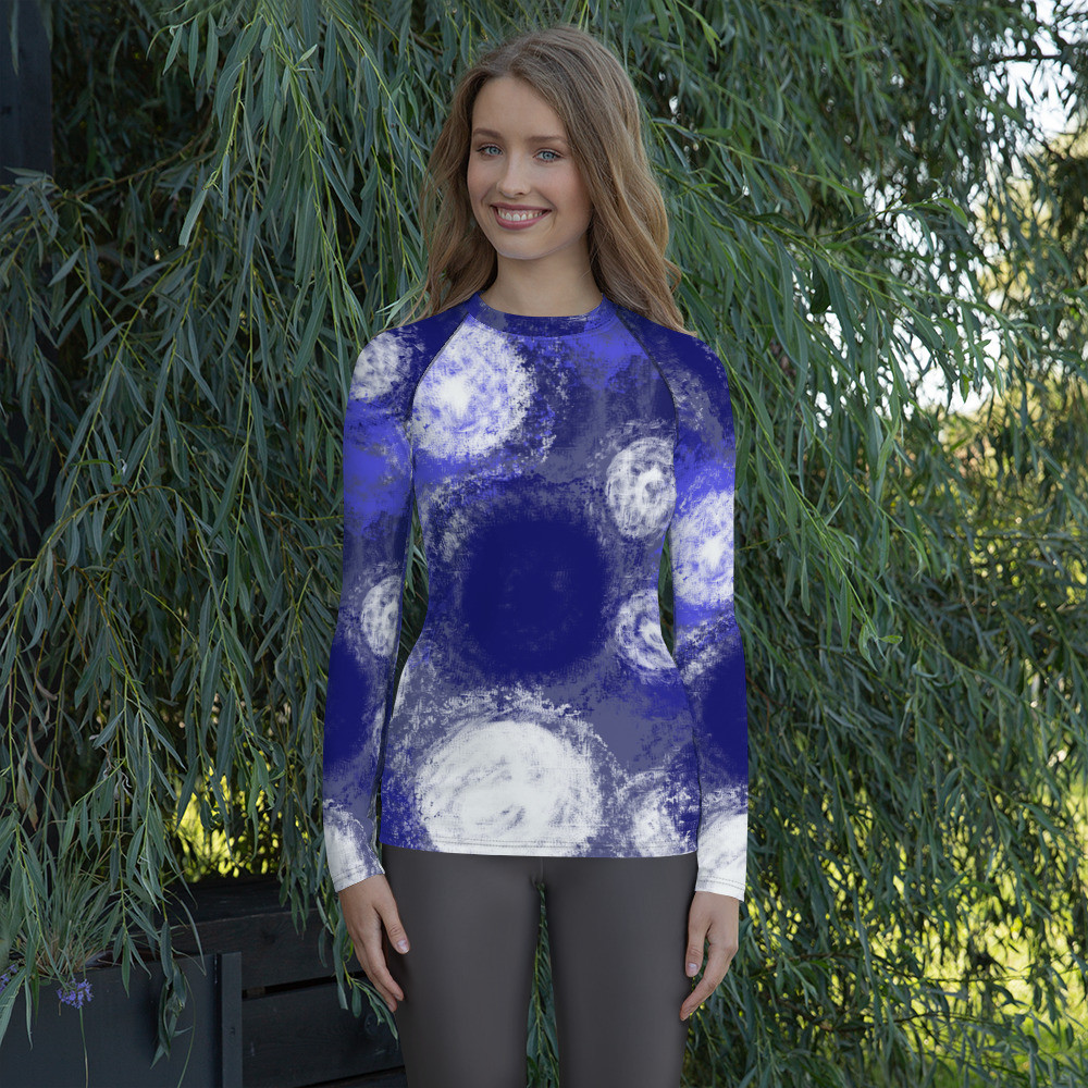 Blue Patches Women's Rash Guard