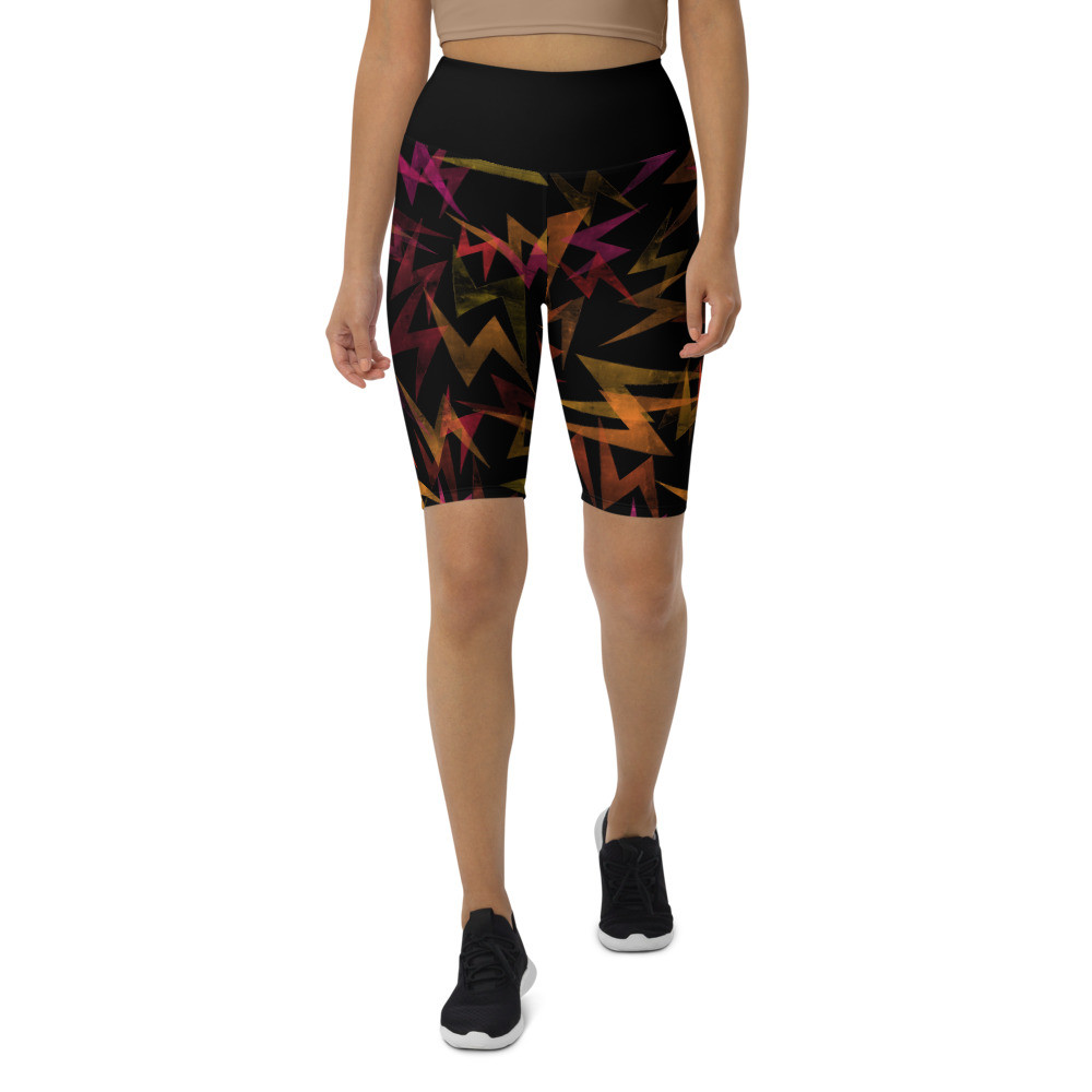 Thunder & Lightning Biker Shorts