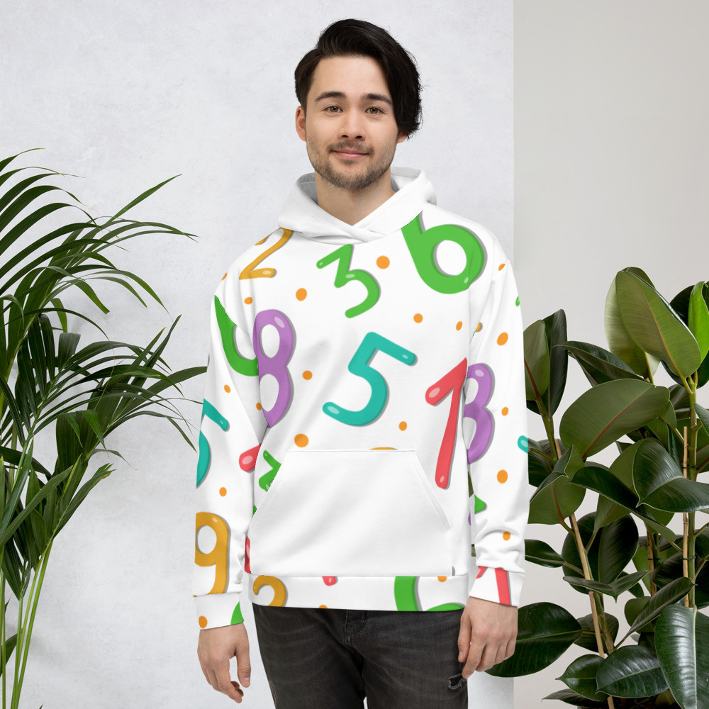Colorful Numbers Unisex Hoodie