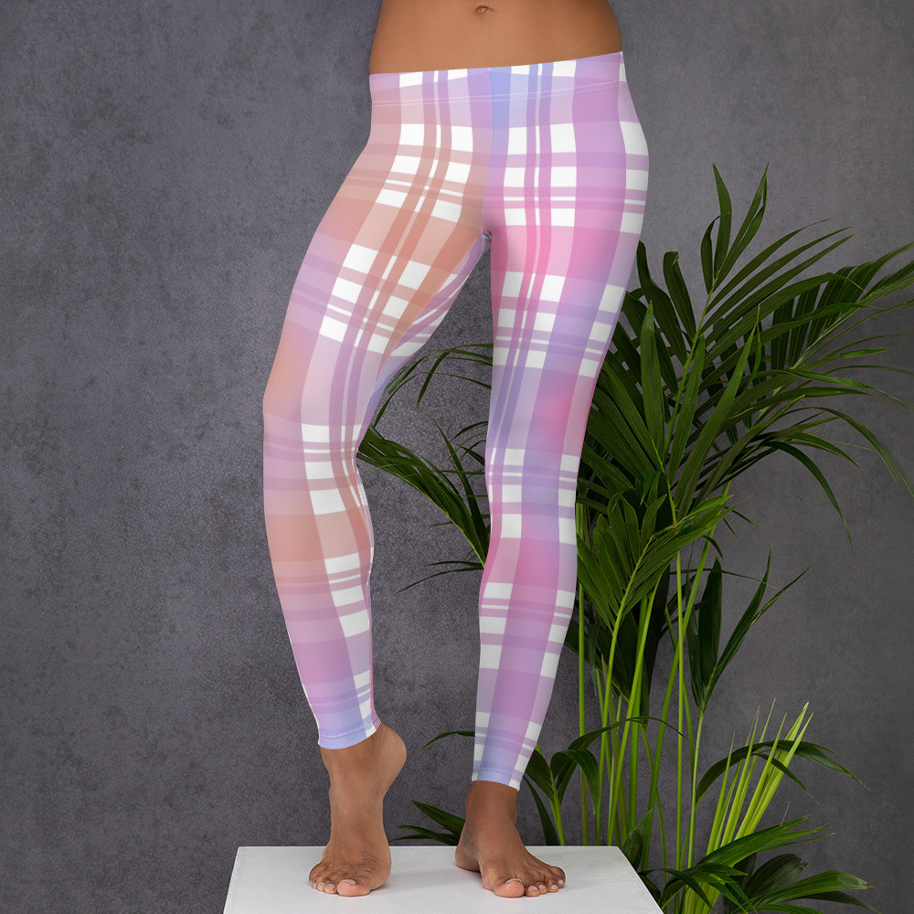 Pink & Purple Plaid Leggings