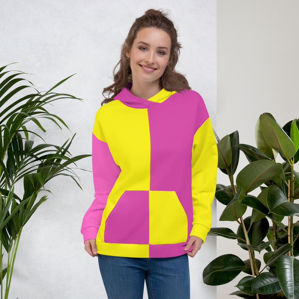 Fuschia & Yellow Unisex Hoodie
