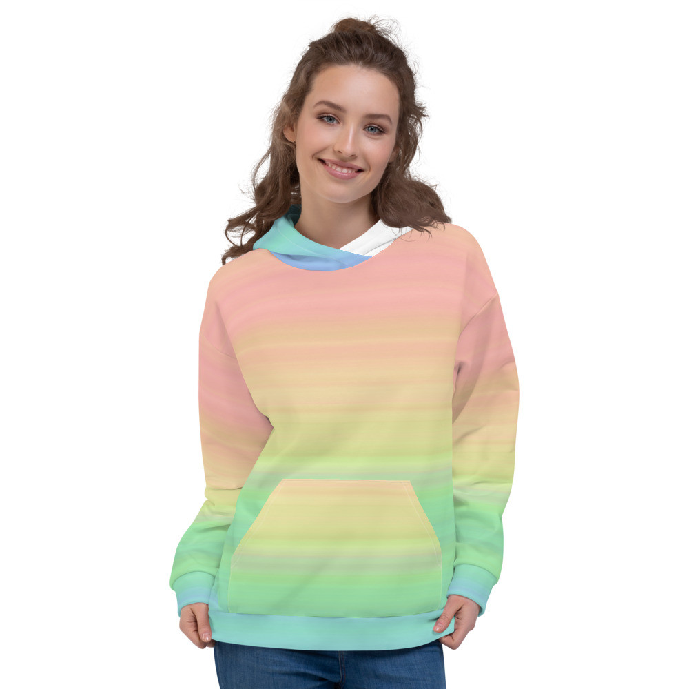 Pink To Blue Gradient Hoodie