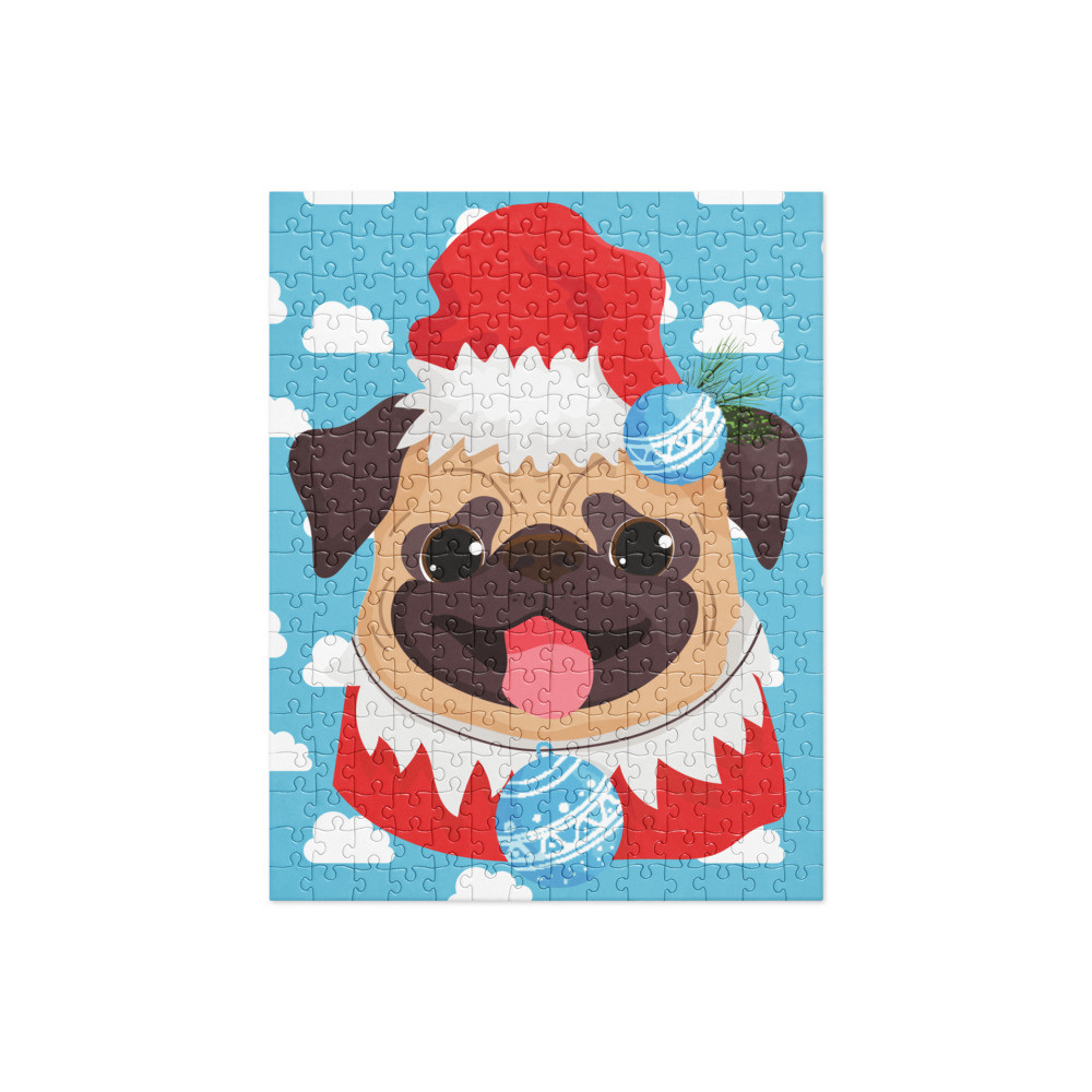 Pug Dressed As Santa Jigsaw puzzle