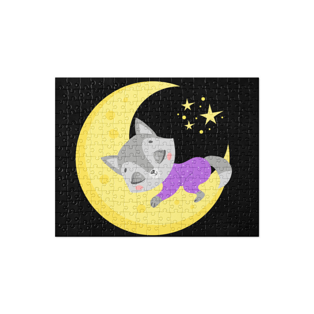 Raccoon Sleeping On The Moon Jigsaw puzzle
