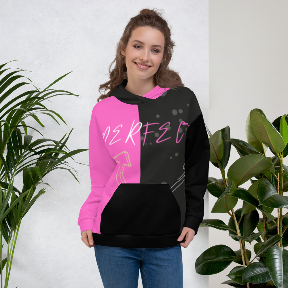 Pink & Black Street Wear Unisex Hoodie