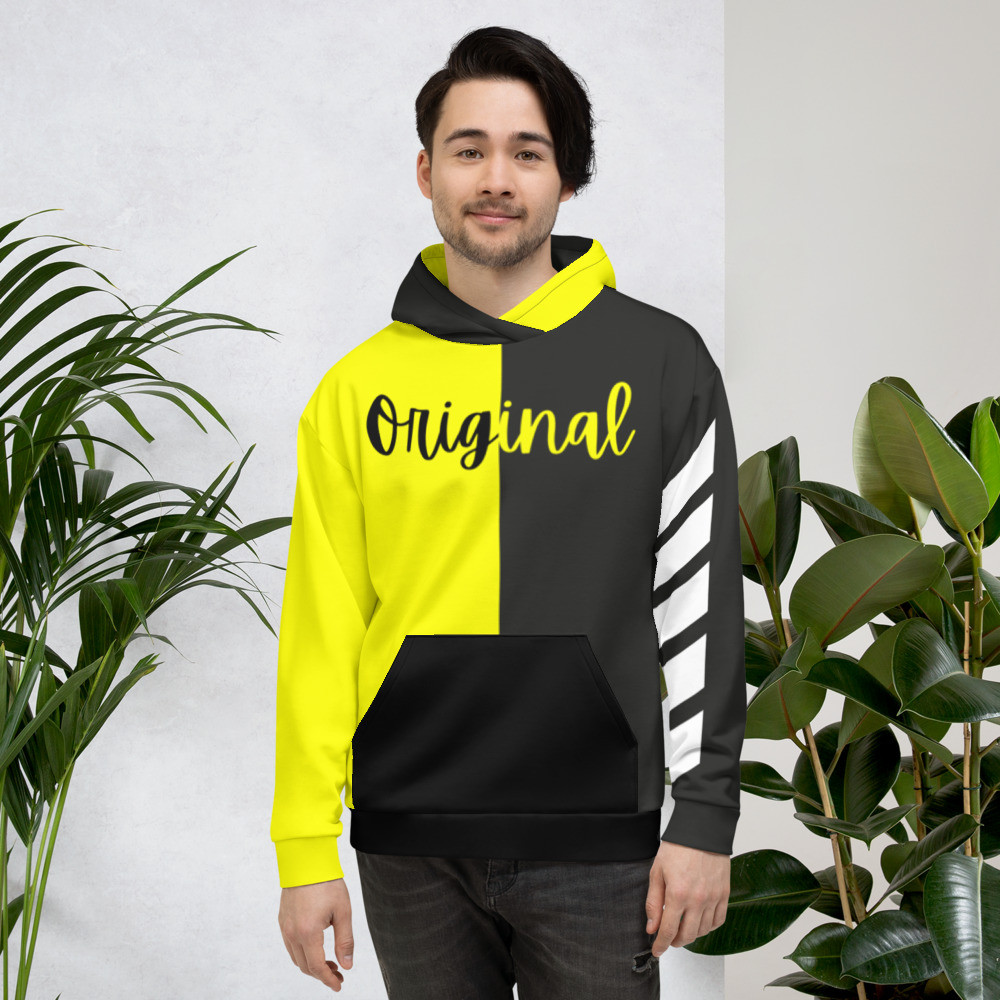 Yellow & Black Unisex Hoodie