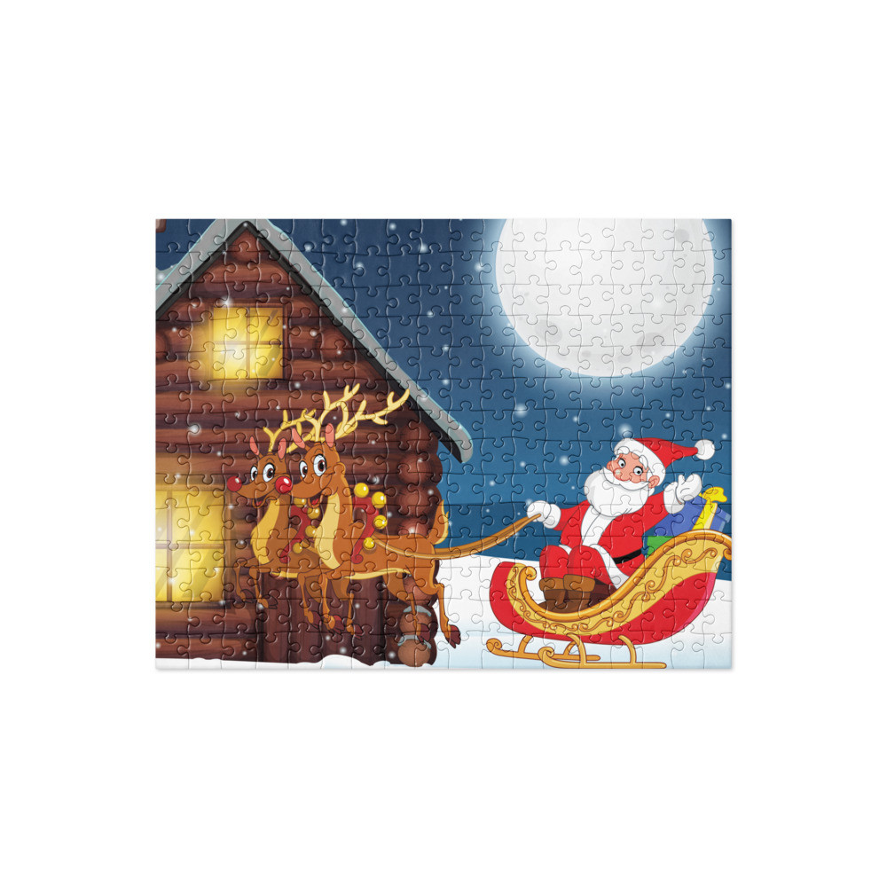 Santas Sleigh & Two Reindeer Jigsaw puzzle