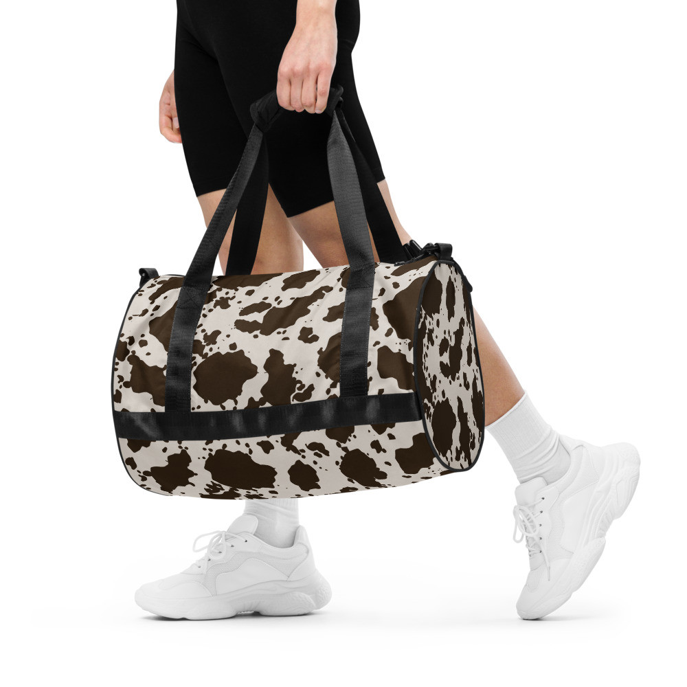 Gray & Brown Camouflage Gym Bag