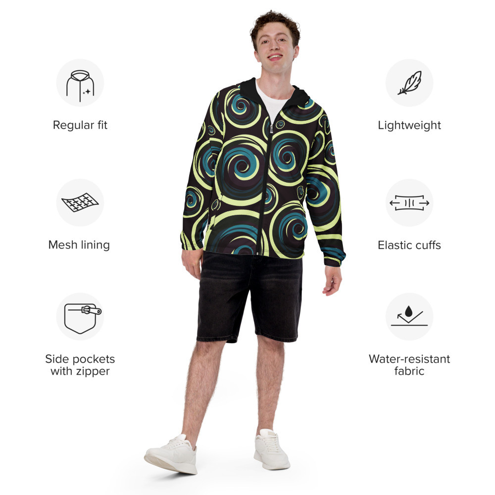 Abstract Circles Men’s Windbreaker