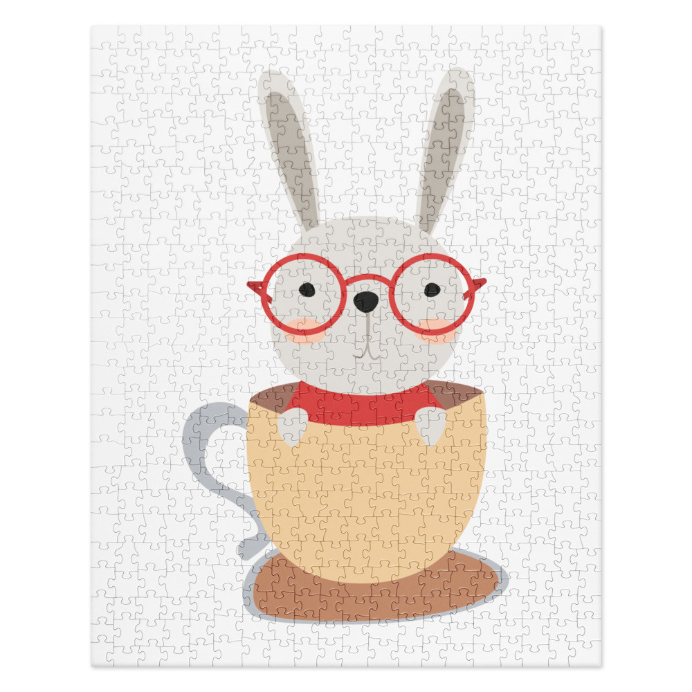 Rabbit In A Coffee Mug Jigsaw Puzzle