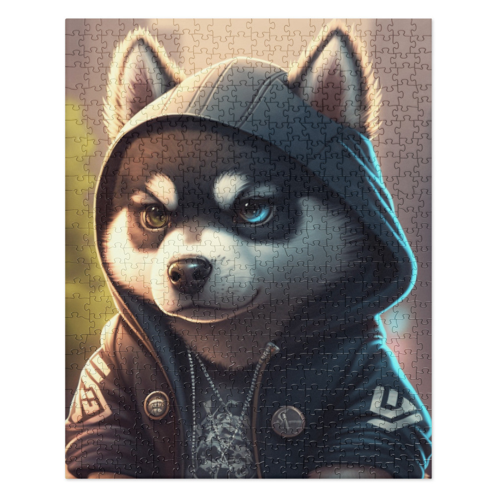 Hip Hop Husky Dog Jigsaw puzzle