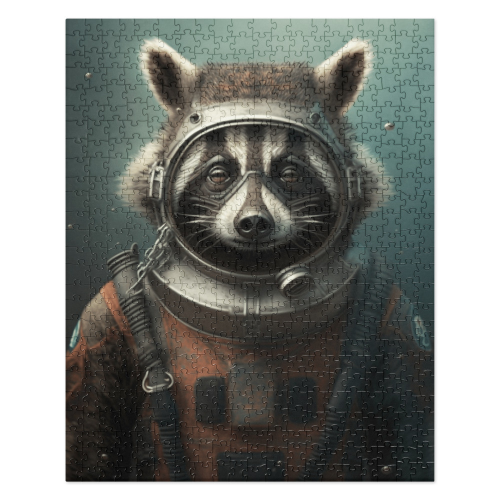 Surreal Raccoon Deep Sea Diver Jigsaw Puzzle