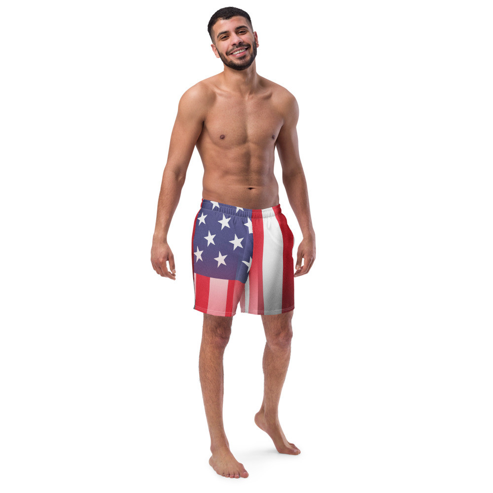 Patriotic Men & Boy's Swim Trunks
