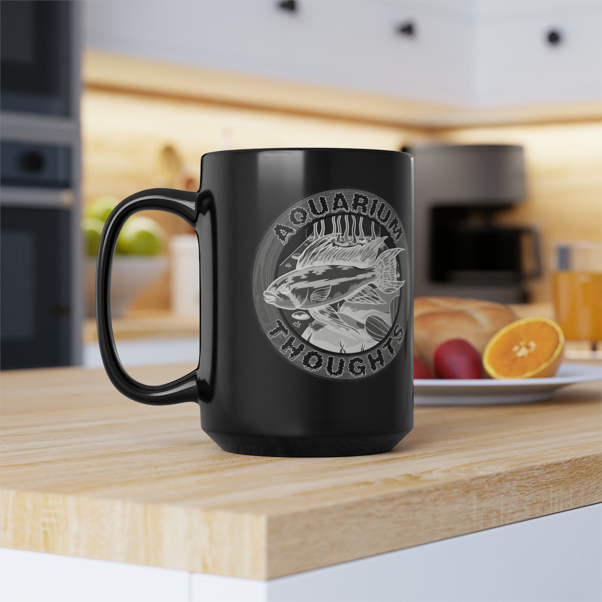 Blackwater Aquarium Thoughts Logo Black Mug