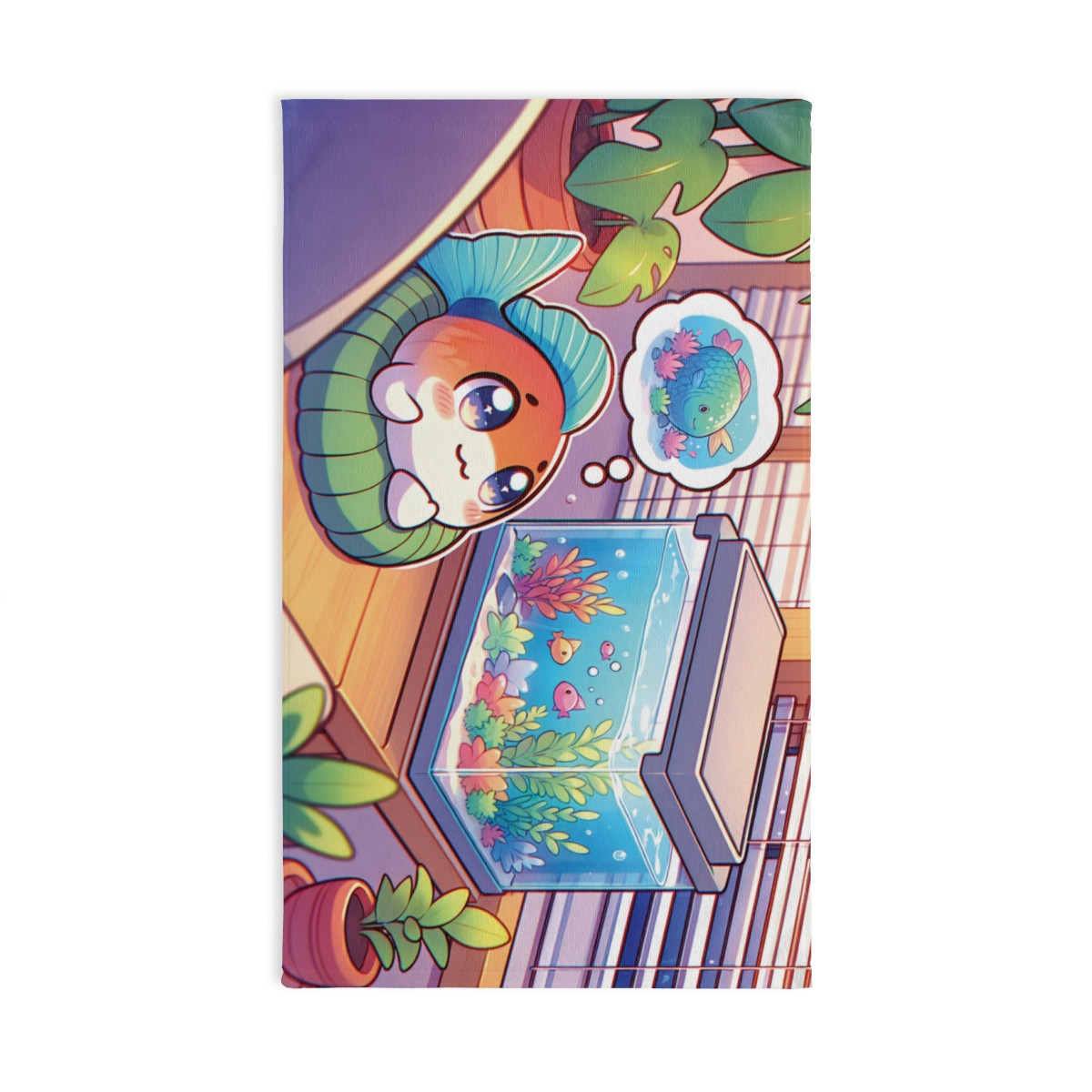 Thoughts of Aquarium Hand Towel