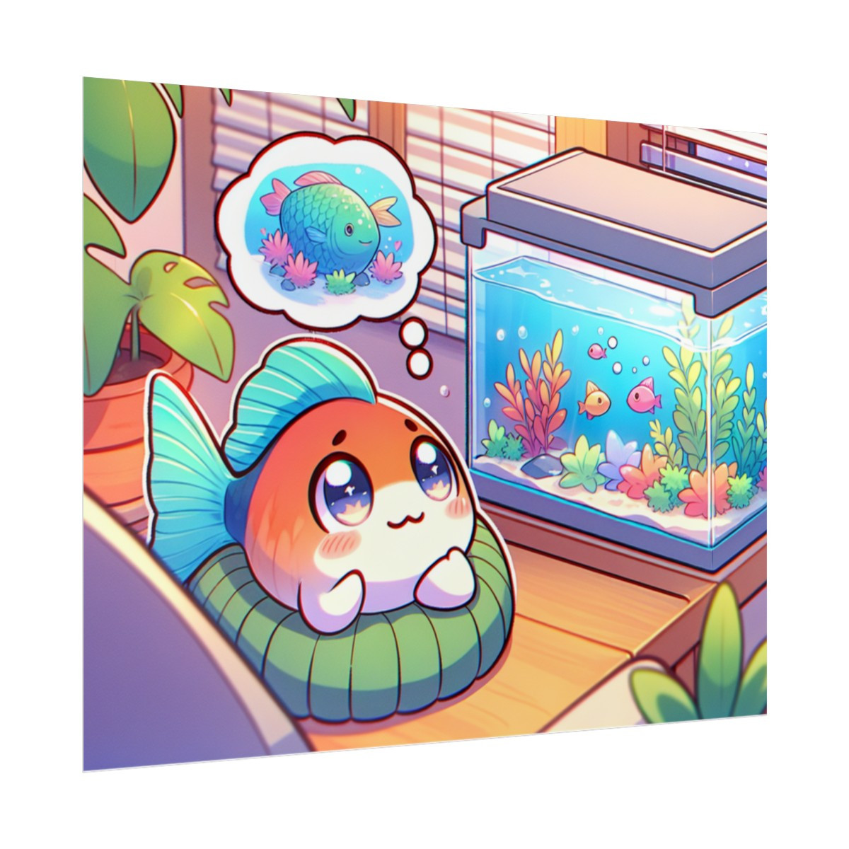 Thoughts of Aquariums Rolled Posters