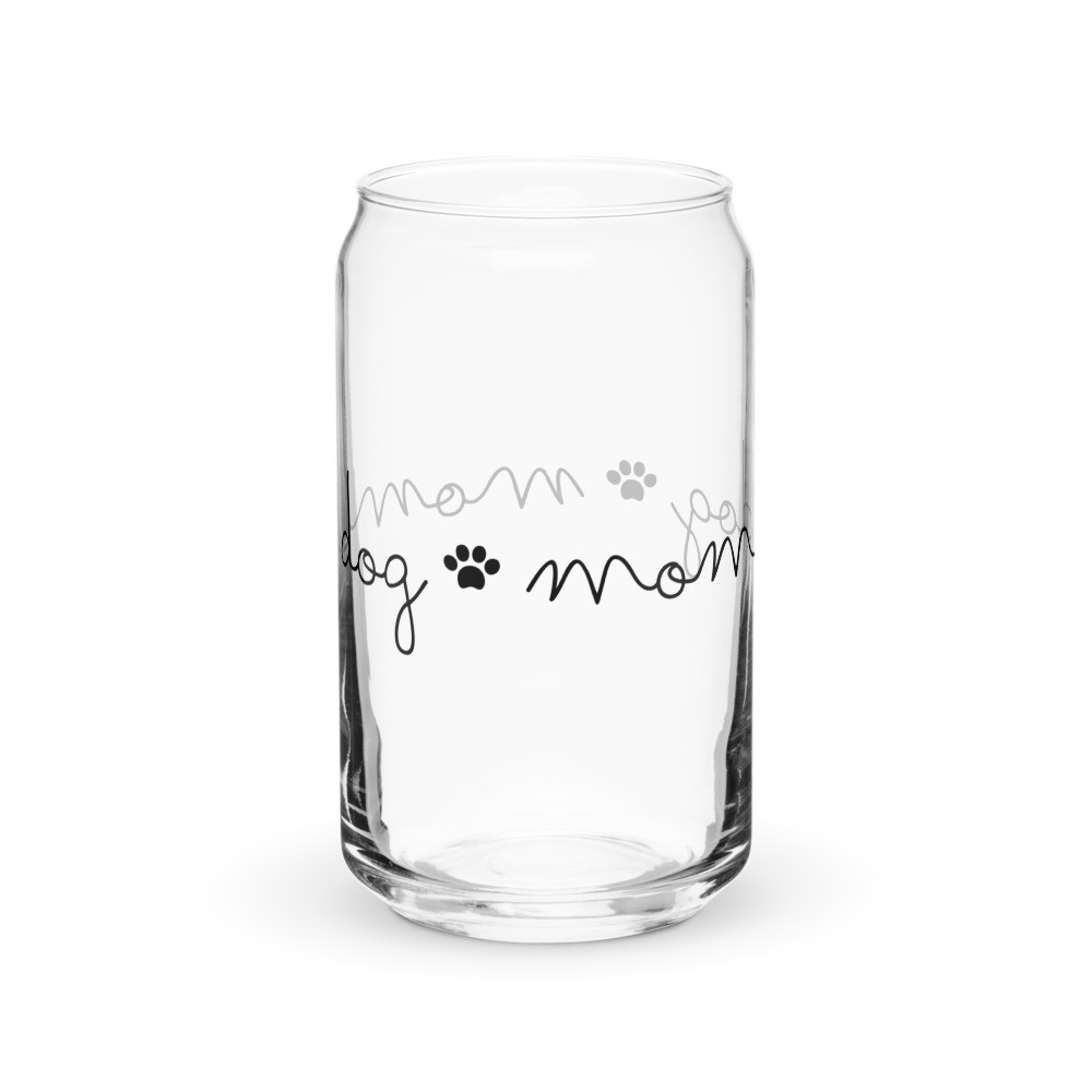 Dog Mom Simple Design - Can-shaped Glass