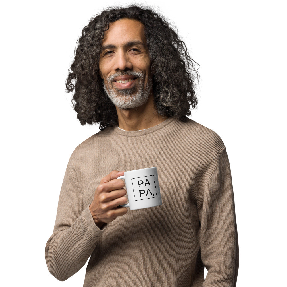 Papa White Glossy Mug