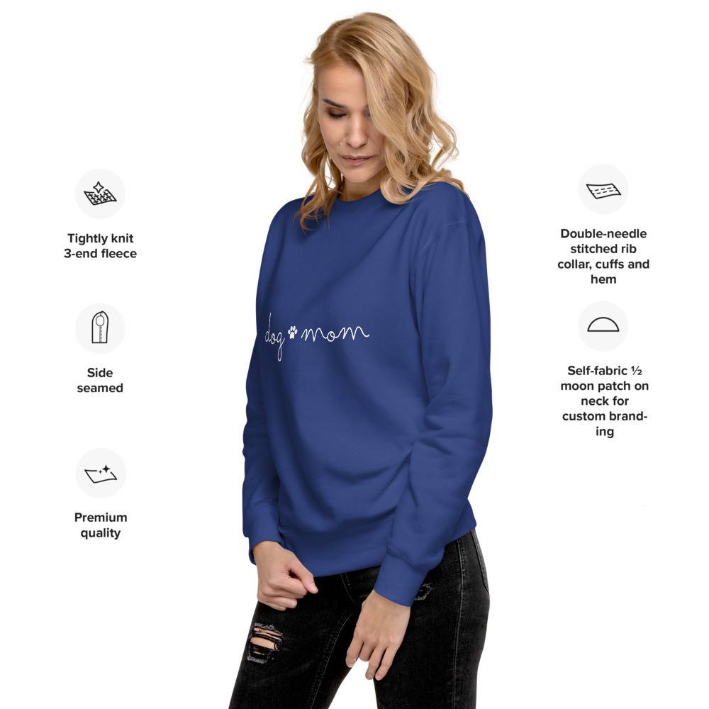 Dog Mom Simple Design Stylish Sweatshirt