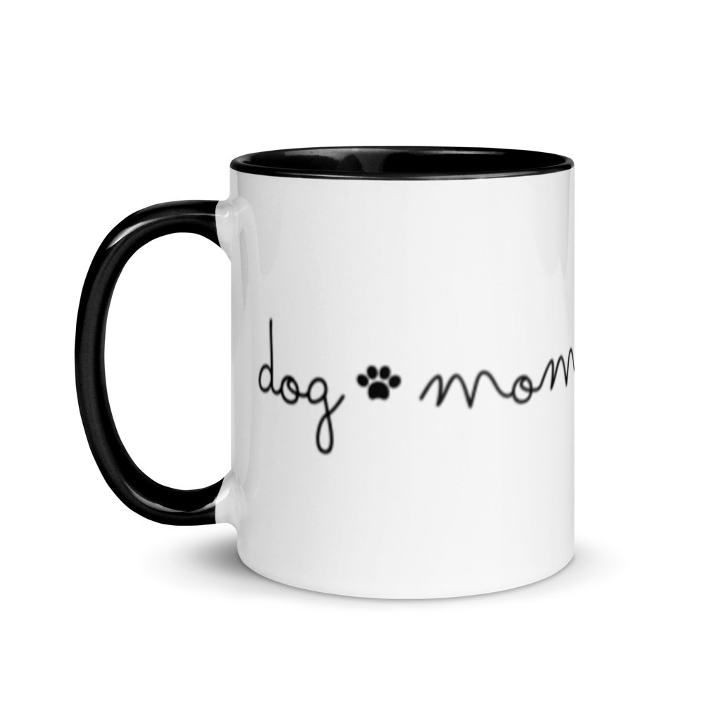 Dog Mom Simple Design - Mug with Color Inside