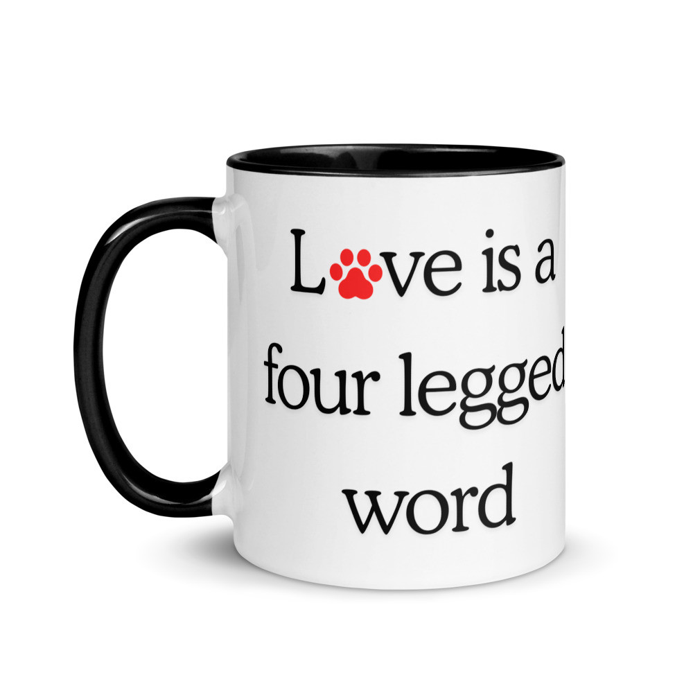 11oz Ceramic Coffee Mug, Dog Lover's Gift Mug with Color Inside